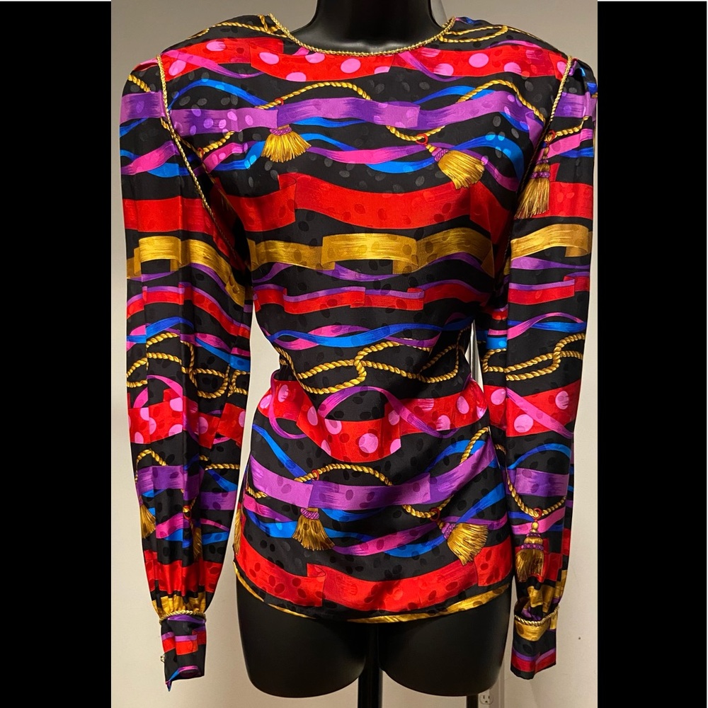 Vintage Modern Silk Blouse by: Maggie London